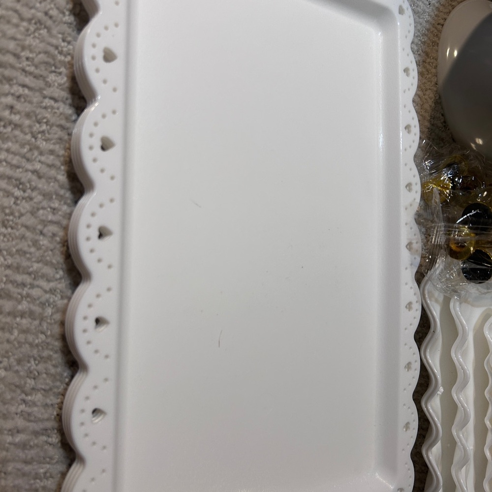 Elegant White Serving Platter Set - Picture 3 of 8